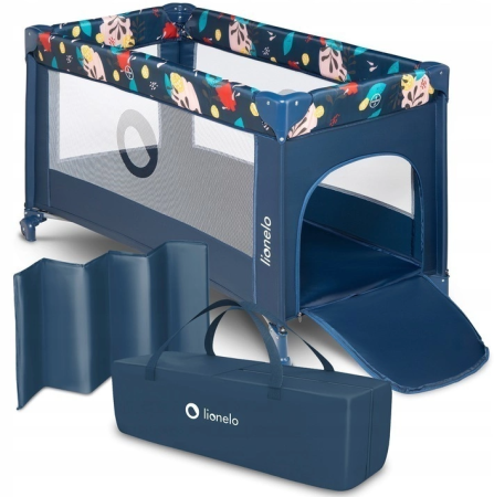 Манеж - кроватка Lionelo LO-Stefi Blue Navy складная 